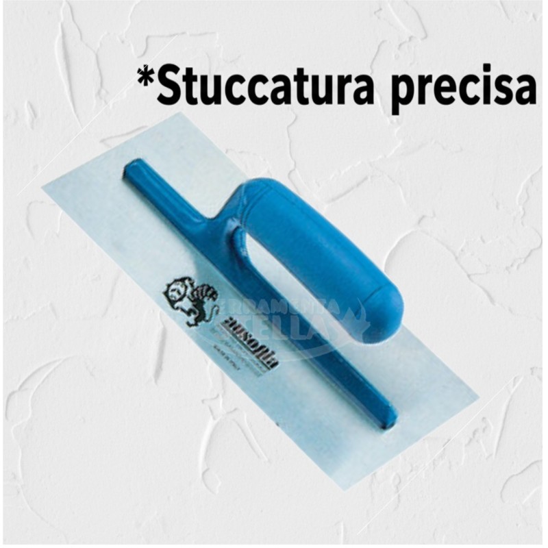 Frattazzo liscio 28x12 cm ausonia stucco acciaio | ferramentastella.it