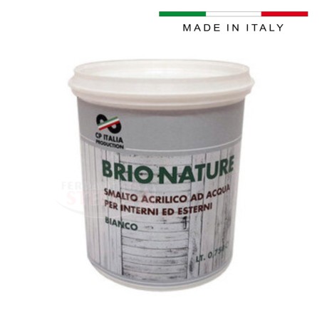 Smalto All’Acqua Bianco Lucido 0,75L Brionature | ferramentastella.com