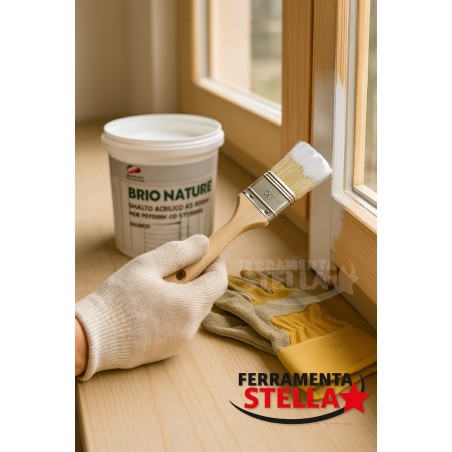 Smalto All’Acqua Bianco Lucido 0,75L Brionature | ferramentastella.com