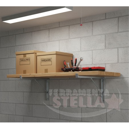 Reggimensola ripostiglio zinco 30cm portata 80kg | ferramentastella.com