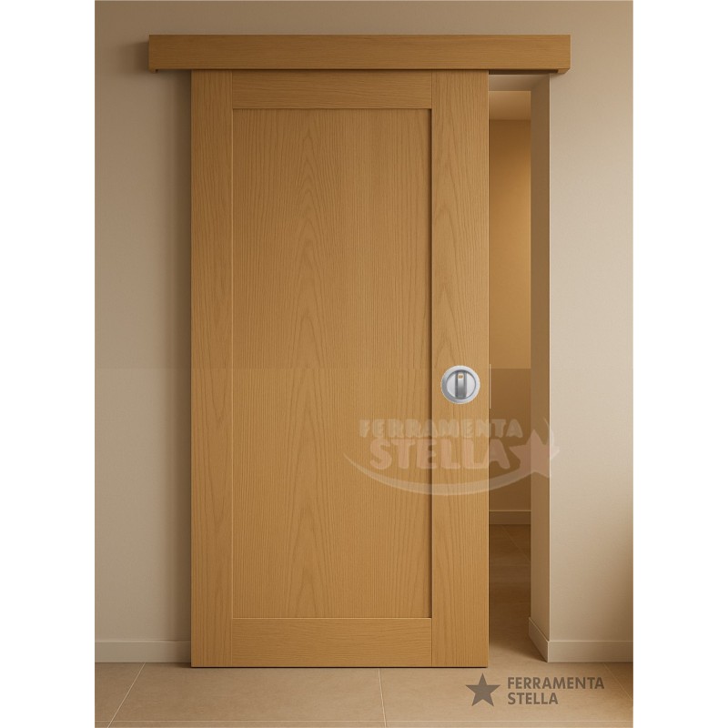 Kit completo porte scorrevoli cromo satinato | ferramentastella.com