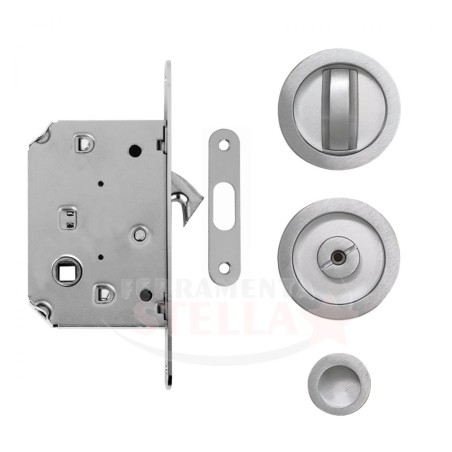 Kit completo porte scorrevoli cromo satinato | ferramentastella.com