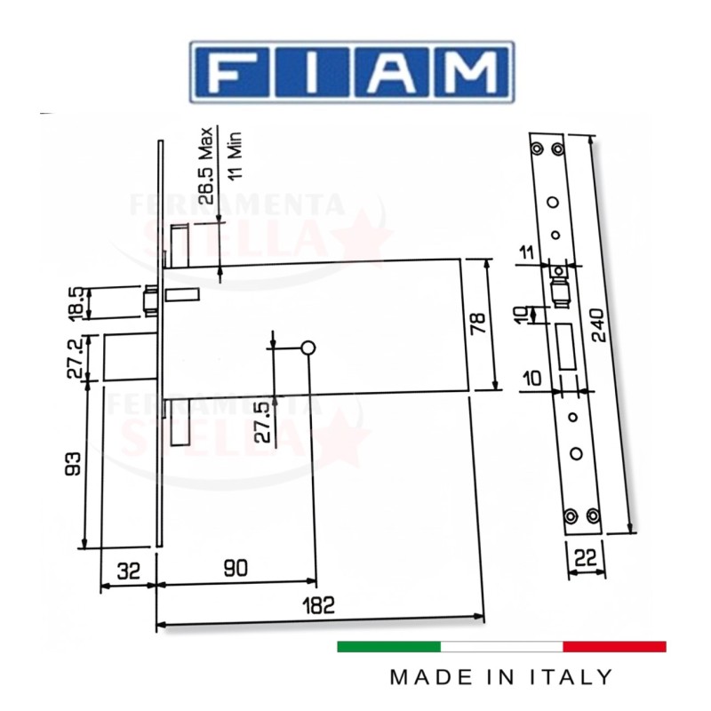 Dettaglio rullo regolabile serratura Fiam 932 – vite di regolazione per allineamento perfetto al controbordo