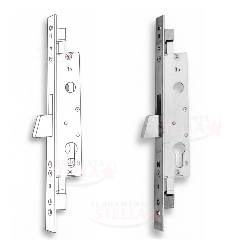 Kit consigliato: serratura Fiam 716 + cilindro europeo + asta M8 – tutto per chiudere persiane in sicurezza