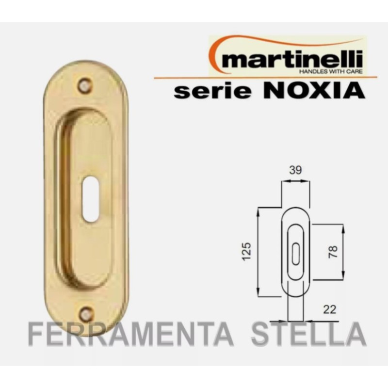 Maniglia Martinelli NOXIA Oro – Foro Chiave | ferramentastella.com