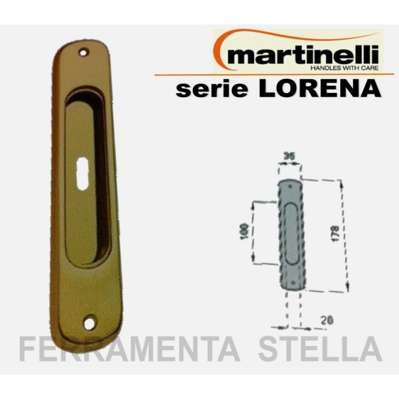 Maniglia Martinelli LORENA Oro – Foro Chiave | ferramentastella.com