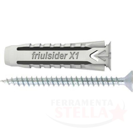 Tassello nylon x1 con vite truciolare friulsider | ferramentastella.it