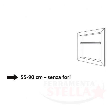 Stanghetta Tende Piatty 55-90 cm – Senza Fori | ferramentastella.com