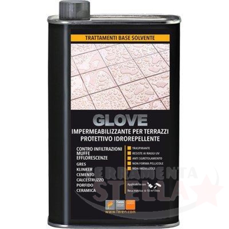 Impermeabilizzante Glove Faren 1L – Terrazzi | ferramentastella.com