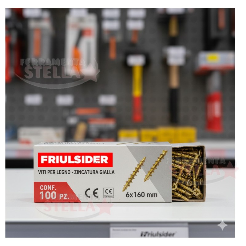 Viti truciolare legno 6x160 zincata gialla torks | ferramentastella.it