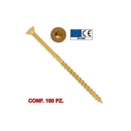 Viti truciolare per legno 6 x 120 zincata gialla | FERRAMENTASTELLA.IT