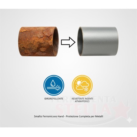 Smalto Ferromicaceo Hand Grigio Medio 750ml | ferramentastella.com
