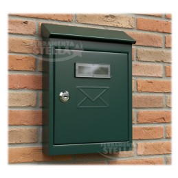 CASSETTA POSTALE ACCIAIO POSTA BUCA LETTERE PER ESTERNO VERDE PORTALETTERE - 200 x 60 H.300 2