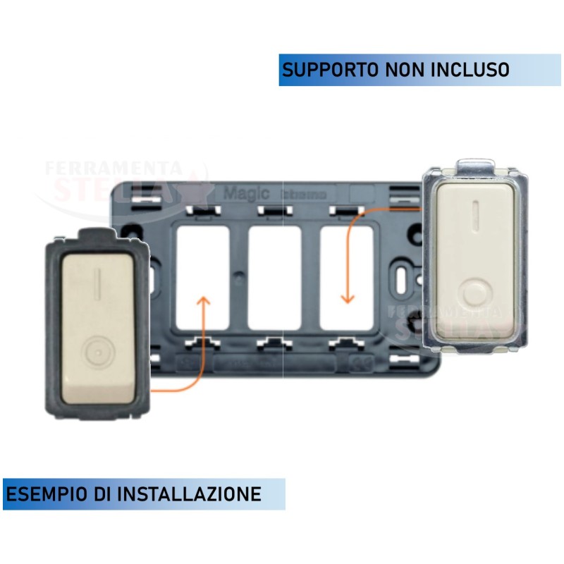 Interruttore bipolare 16 ax tipo bticino magic | ferramentastella.com