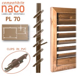 Confronto tra il vecchio clips metallico e il nuovo clips in PVC del comando PL 70 - Maggiore durata e scorrevolezza.