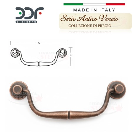 Maniglia ottone anticato per mobili | ferramentastella.it
