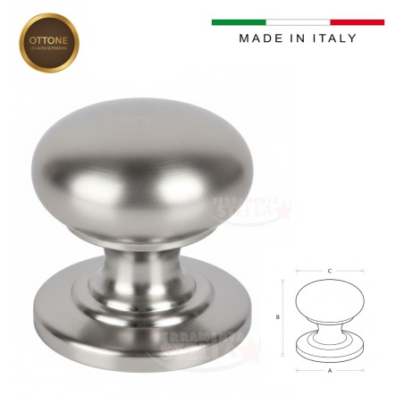 pomolino pomolo per mobili diam 25 cromo satinato | ferramentastella