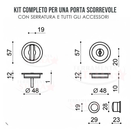 kit porte scorrevoli oro lucido | ferramentastella.com