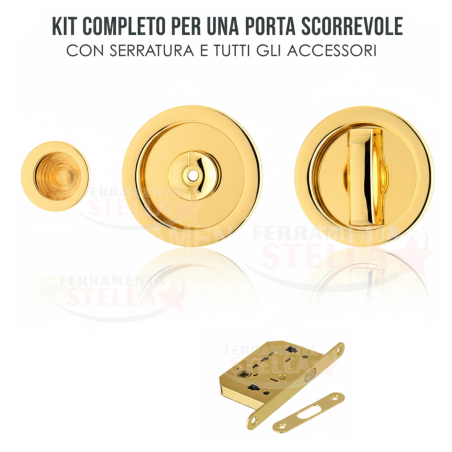 kit porte scorrevoli oro lucido | ferramentastella.com