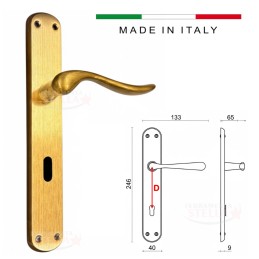 Coppia maniglie maniglia placca bronzo bronzata | ferramentastella.it 2