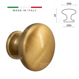 POMOLO POMO FISSO POMELLO BRONZO GRAFFIATO ¯ 65 MANIGLIA PORTA INGRESSO PORTONE IDEAL 2