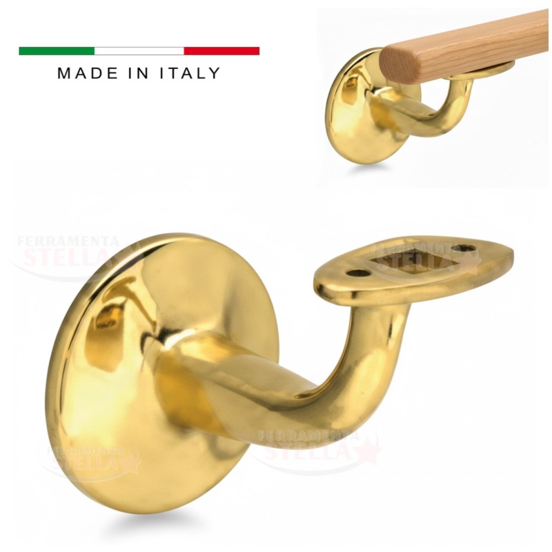 Supporto corrimano scala ottone | ferramentastella.it