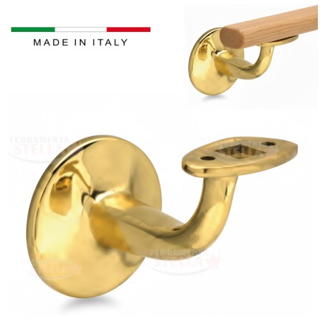Supporto corrimano scala ottone | ferramentastella.it