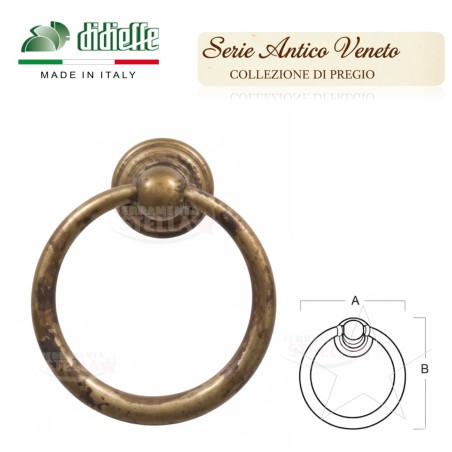 Anello maniglietta ottone in stile pendente | ferramentastella.it