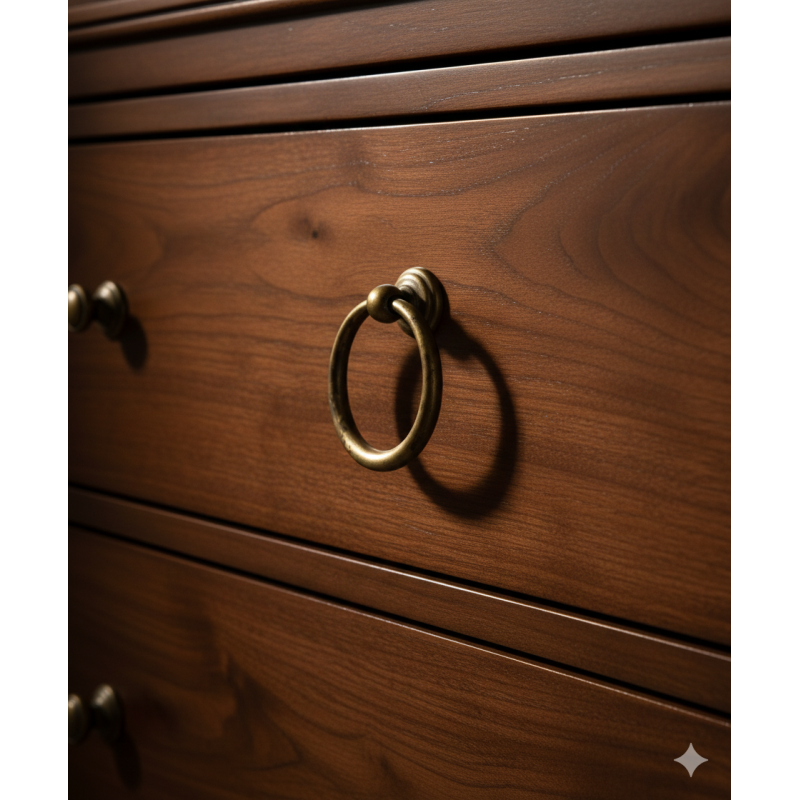 Anello maniglietta ottone in stile pendente | ferramentastella.it