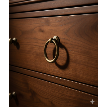 Anello maniglietta ottone in stile pendente | ferramentastella.it