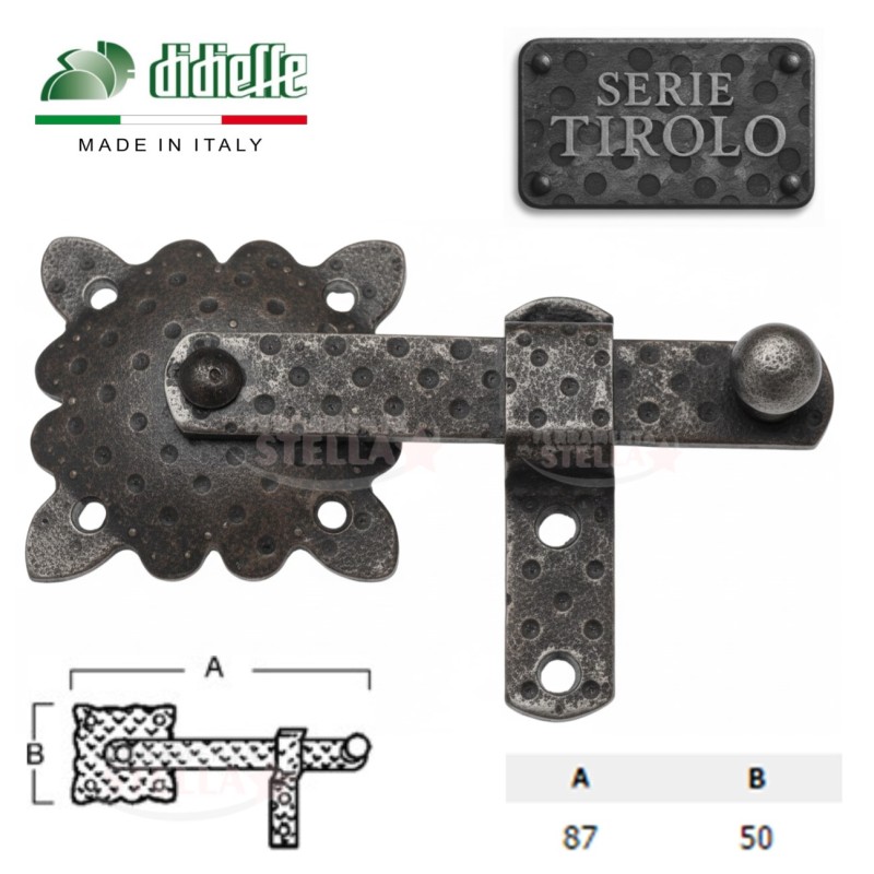 Catenaccio lucchetto chiavistello tavellino | ferramentastella.it