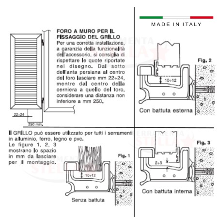 Ferma persiane prolungato con ammortizzatore | ferramentastella.it