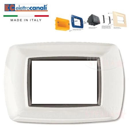 placca life 3 posti x bticino living bianca | ferramentastella.com