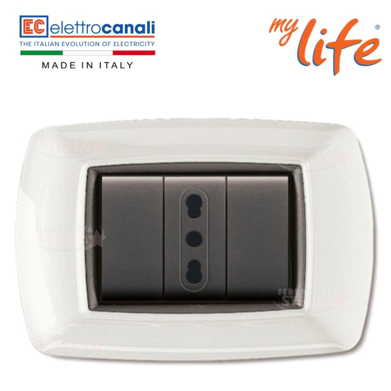 placca life 3 posti x bticino living bianca | ferramentastella.com