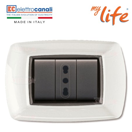 placca life 3 posti x bticino living bianca | ferramentastella.com