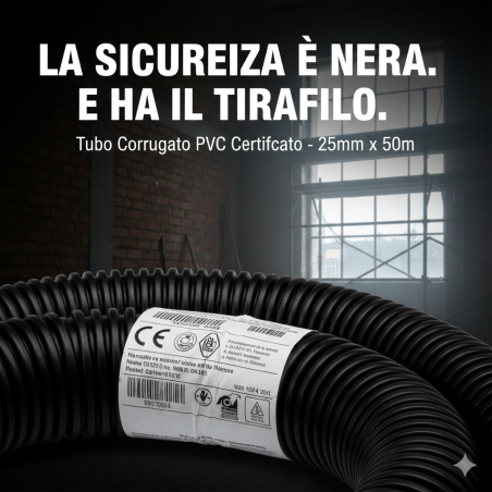 Tubo corrugato tirafilo passacavi elettrici ø 25  | ferramentastella