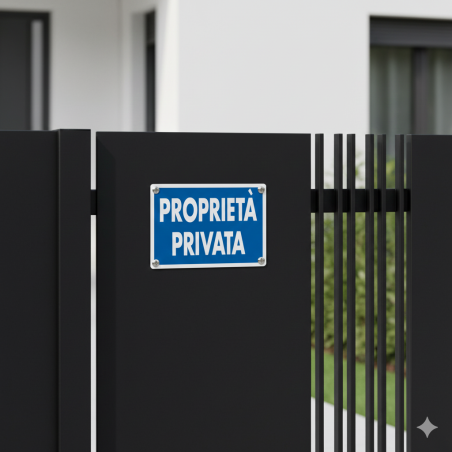 Cartello targhetta 30x20 proprieta' privata| ferramentastella.it