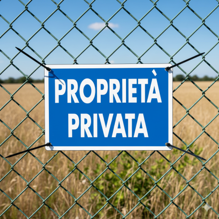 Cartello targhetta 30x20 proprieta' privata| ferramentastella.it