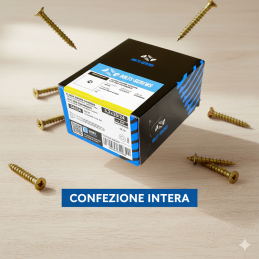 VITI VITE TRUCIOLARE PER LEGNO INTERAMENTE FILETTATA TESTA PIANA A CROCE TPS VBU 2