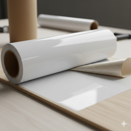 Plastica adesiva bianco lucido 45 x 1500cm PVC | ferramentastella.it