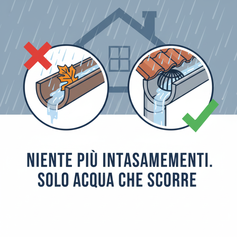 Parafoglie per Grondaia Nero - per Fori 60-120 | ferramentastella.com