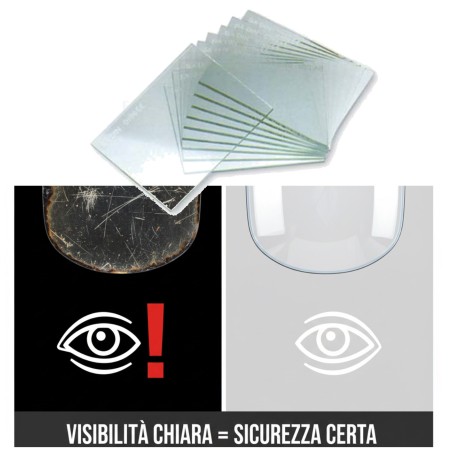Vetro Protezione Maschera Saldatura - 98x75 mm  | ferramentastella.com