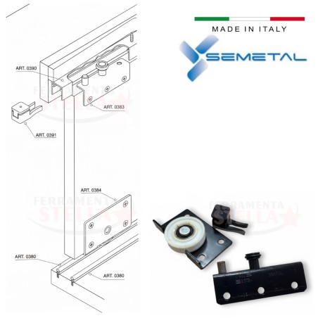 Sistema scorrevole per porte in legno Semetal | ferramentastella.it
