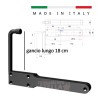 Fermapersiane Piemontese 180mm Nero Ambidestro | ferramentastella.com