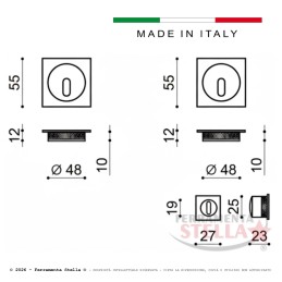 KIT PORTE SCORREVOLI X SCRIGNO + SERRATURA MANIGLIA FORO CHIAVE CROMO SATINATO QUADRO QUADRATO 2