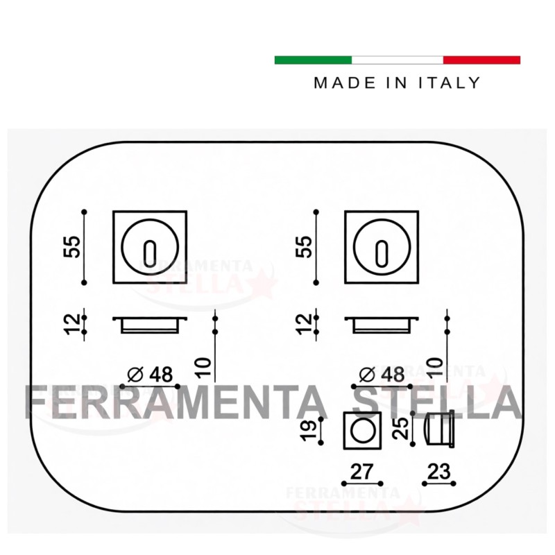 Kit maniglia porte scorrevoli per tipo  scrigno |  ferramentastella.it