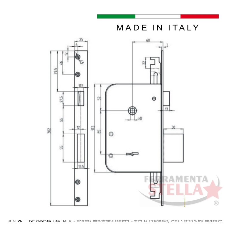 Serratura per blindate serie 8000 marca cr | ferramentastella.it