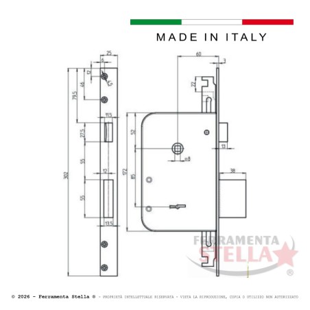 Serratura per blindate serie 8000 marca cr | ferramentastella.it