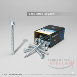 Vite Autoperforante Metallo 6.3x120 mm Bianca   | ferramentastella.it 2