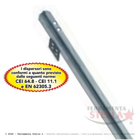 Dispersore croce 1,5 mt acciaio puntazza piastra  | ferramentastella